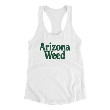 Arizona Weed Women's Racerback Tank-White-Allegiant Goods Co. Vintage Sports Apparel