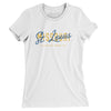 St Louis Overprint Women's T-Shirt-White-Allegiant Goods Co. Vintage Sports Apparel