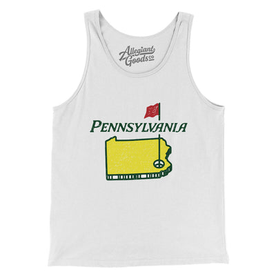 Pennsylvania Golf Men/Unisex Tank Top-White-Allegiant Goods Co. Vintage Sports Apparel