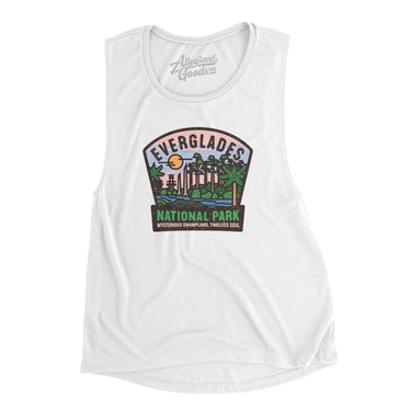 Everglades National Park Badge Women's Flowey Scoopneck Muscle Tank-Allegiant Goods Co. Vintage Sports Apparel