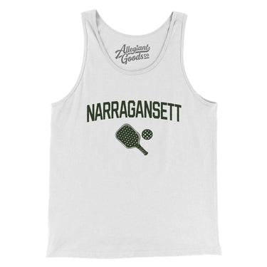 Narrangansett Pickleball Men/Unisex Tank Top-White-Allegiant Goods Co. Vintage Sports Apparel