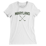 Maryland Golf Women's T-Shirt-White-Allegiant Goods Co. Vintage Sports Apparel
