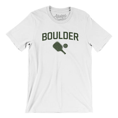 Boulder Pickleball Men/Unisex T-Shirt-White-Allegiant Goods Co. Vintage Sports Apparel