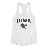 Iowa Pickleball Women's Racerback Tank-White-Allegiant Goods Co. Vintage Sports Apparel