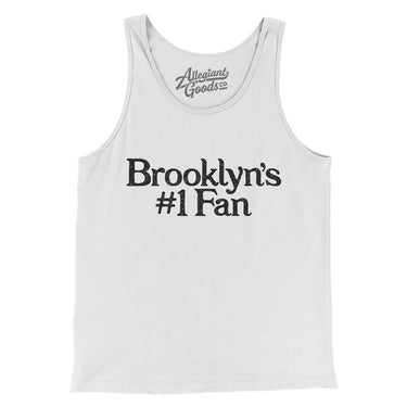 Brooklyn's Number 1 Fan Men/Unisex Tank Top-White-Allegiant Goods Co. Vintage Sports Apparel