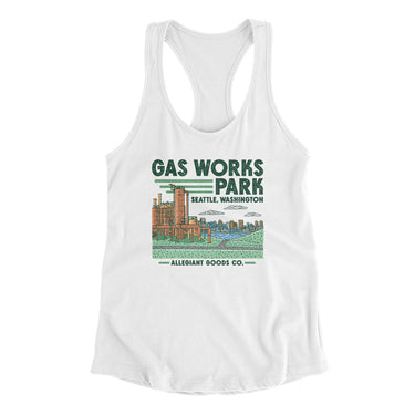 Gas Works Park Women's Racerback Tank-Allegiant Goods Co. Vintage Sports Apparel