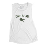 Carlsbad Pickleball Women's Flowey Scoopneck Muscle Tank-White-Allegiant Goods Co. Vintage Sports Apparel