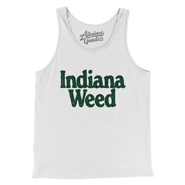Indiana Weed Men/Unisex Tank Top-White-Allegiant Goods Co. Vintage Sports Apparel