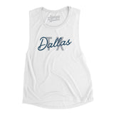 Dallas Tx Overprinted Women's Flowey Scoopneck Muscle Tank-Allegiant Goods Co. Vintage Sports Apparel