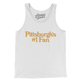 Pittsburgh's Number 1 Fan Men/Unisex Tank Top-White-Allegiant Goods Co. Vintage Sports Apparel