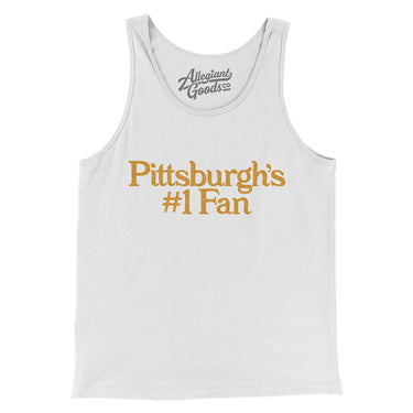 Pittsburgh's Number 1 Fan Men/Unisex Tank Top-White-Allegiant Goods Co. Vintage Sports Apparel