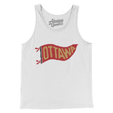 Ottawa Pennant Men/Unisex Tank Top-White-Allegiant Goods Co. Vintage Sports Apparel