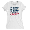 Sunday Funday Houston Women's T-Shirt-White-Allegiant Goods Co. Vintage Sports Apparel