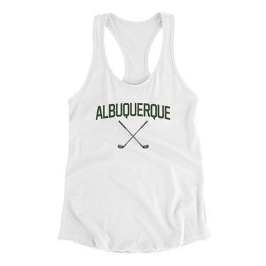 Albuquerque Golf Women's Racerback Tank-White-Allegiant Goods Co. Vintage Sports Apparel