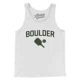 Boulder Pickleball Men/Unisex Tank Top-White-Allegiant Goods Co. Vintage Sports Apparel