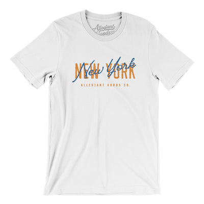 New York Overprint Men/Unisex T-Shirt-White-Allegiant Goods Co. Vintage Sports Apparel