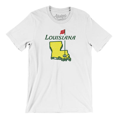 Louisiana Golf Men/Unisex T-Shirt-White-Allegiant Goods Co. Vintage Sports Apparel