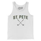 St. Pete Golf Men/Unisex Tank Top-White-Allegiant Goods Co. Vintage Sports Apparel