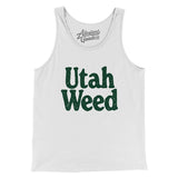 Utah Weed Men/Unisex Tank Top-White-Allegiant Goods Co. Vintage Sports Apparel
