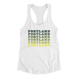 Portland Repeat Women's Racerback Tank-Allegiant Goods Co. Vintage Sports Apparel