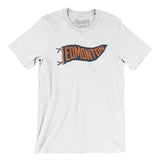 Edmonton Pennant Men/Unisex T-Shirt-White-Allegiant Goods Co. Vintage Sports Apparel