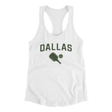 Dallas Pickleball Women's Racerback Tank-White-Allegiant Goods Co. Vintage Sports Apparel