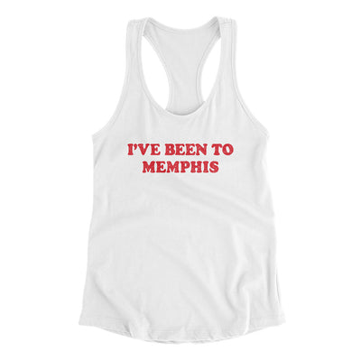 I've Been To Memphis Women's Racerback Tank-White-Allegiant Goods Co. Vintage Sports Apparel