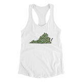 Virginia Golf Course Women's Racerback Tank-White-Allegiant Goods Co. Vintage Sports Apparel