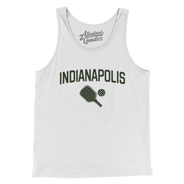 Indianapolis Pickleball Men/Unisex Tank Top-White-Allegiant Goods Co. Vintage Sports Apparel