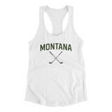 Montana Golf Women's Racerback Tank-White-Allegiant Goods Co. Vintage Sports Apparel