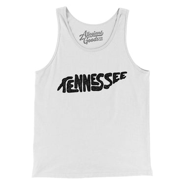 Tennessee State Shape Text Men/Unisex Tank Top-Allegiant Goods Co. Vintage Sports Apparel