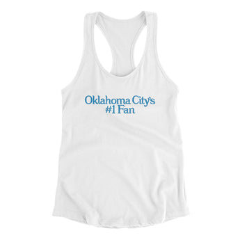Oklahoma City's Number 1 Fan Women's Racerback Tank-Allegiant Goods Co. Vintage Sports Apparel