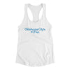 Oklahoma City's Number 1 Fan Women's Racerback Tank-White-Allegiant Goods Co. Vintage Sports Apparel