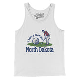 I Have A Tee Time In North Dakota Men/Unisex Tank Top-White-Allegiant Goods Co. Vintage Sports Apparel