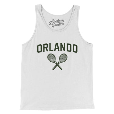 Orlando Tennis Men/Unisex Tank Top-White-Allegiant Goods Co. Vintage Sports Apparel