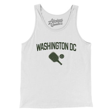 Washington Dc Pickleball Men/Unisex Tank Top-White-Allegiant Goods Co. Vintage Sports Apparel