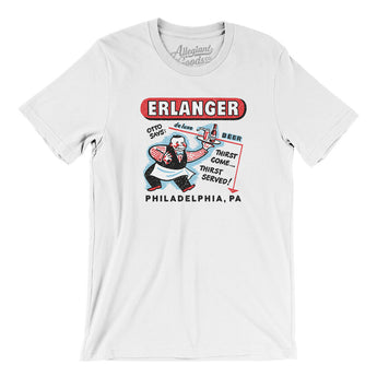 Erlanger Deluxe Beer Philadelphia Men/Unisex T-Shirt-White-Allegiant Goods Co. Vintage Sports Apparel