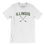 Illinois Golf Men/Unisex T-Shirt-White-Allegiant Goods Co. Vintage Sports Apparel