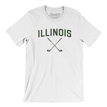Illinois Golf Men/Unisex T-Shirt-White-Allegiant Goods Co. Vintage Sports Apparel