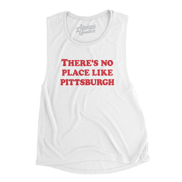 There's No Place Like Pittsburgh Women's Flowey Scoopneck Muscle Tank-Allegiant Goods Co. Vintage Sports Apparel