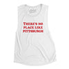 There's No Place Like Pittsburgh Women's Flowey Scoopneck Muscle Tank-White-Allegiant Goods Co. Vintage Sports Apparel