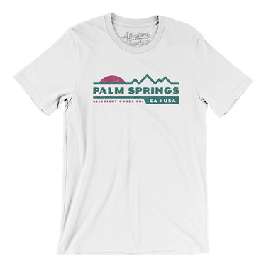 Palm Springs Mountain Sunset Men/Unisex T-Shirt-White-Allegiant Goods Co. Vintage Sports Apparel
