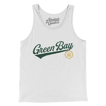 Green Bay Vintage Script Men/Unisex Tank Top-Allegiant Goods Co. Vintage Sports Apparel