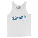 Oklahoma City Vintage Script Men/Unisex Tank Top-Allegiant Goods Co. Vintage Sports Apparel