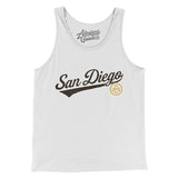 San Diego Vintage Script Men/Unisex Tank Top-Allegiant Goods Co. Vintage Sports Apparel