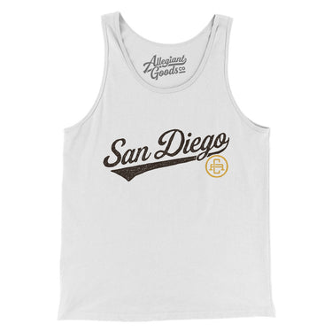 San Diego Vintage Script Men/Unisex Tank Top-Allegiant Goods Co. Vintage Sports Apparel