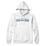 Actually It's Pronounced Newark Hoodie-White-Allegiant Goods Co. Vintage Sports Apparel