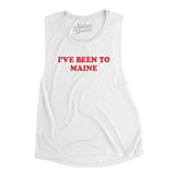 I've Been To Maine Women's Flowey Scoopneck Muscle Tank-White-Allegiant Goods Co. Vintage Sports Apparel