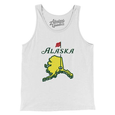 Alaska Golf Men/Unisex Tank Top-White-Allegiant Goods Co. Vintage Sports Apparel