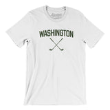 Washington Golf Men/Unisex T-Shirt-White-Allegiant Goods Co. Vintage Sports Apparel
